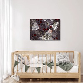 Sklenený obraz motýľov (70x50 cm)