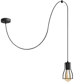 Luster na lanku TUBE 1xE27/15W/230V čierna