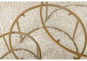 Súprava konferenčných stolíkov Aurum Gold 80 cm, 3 ks