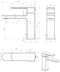 Sapho - Umývadlová batéria MIXONA 14,8 cm lesklý chróm