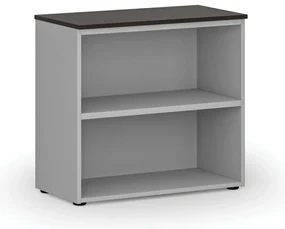 Kancelársky regál PRIMO GRAY, 800 x 420 x 740 mm, sivá/wenge
