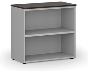 Kancelársky regál PRIMO GRAY, 800 x 420 x 740 mm, sivá/wenge