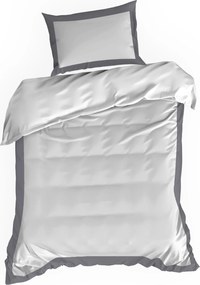 SATÉNOVÉ OBLIEČKY LAURA 200X220 CM, 2 KS 70X80 CM BIELE