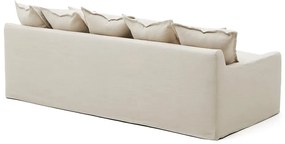 Béžová ľanová pohovka 230 cm Zenira – Kave Home