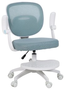 Detská otočná stolička Neoseat JUNI 008 s podnožou — látka, modrá