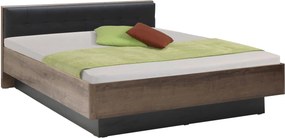 XXXLutz POSTEĽ, 180/200 cm, čierna, farba duba Carryhome - Postele - 000687019002