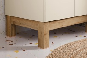 Comad Kúpeľňová skrinka s keramickým umývadlom Bali Cashmere 60 cm - kašmír