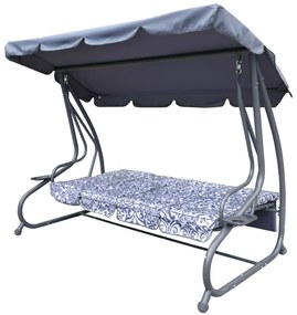 Záhradná hojdačka polohovateľná, pre 4 osoby RAMIZ 8078 SZ - sivá