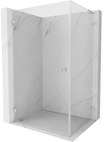 Mexen Lunar-B L sklápací sprchový kút ľavý 95 x 80 cm, číre sklo, brúsená oceľ, 832L-095-080-97-00-L