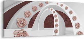 Obraz - 3D oblúky s kvetmi (120x50 cm)