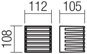 Redo 90639-LED Vonkajšie nástenné svietidlo BLAZE LED/12W/230V 3000K IP54 antracit