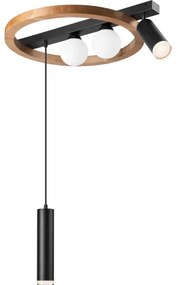 Luster na lanku OTIS 2xG9/5W/230V + 2xE27/15W/230V dub