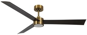 Lucci air 21610549- LED Stmievateľný ventilátor CLIMATE 12W/230V wenge/zlatá + DO