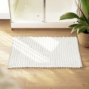 Biela textilná kúpeľňová predložka 50x80 cm Solivo – Wenko