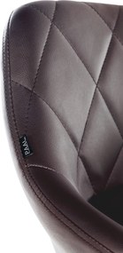 Pracovná stolička Lazio koženka - hnedá