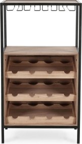 Vinotéka v prírodnej farbe počet fliaš 12, 51x91x30 cm Isaac – Yes Everyday