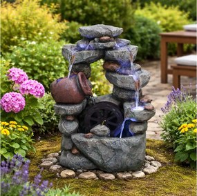 Záhradná fontána BestBerg EF-12 / polyresin / 57 x 34,5 x 74 cm
