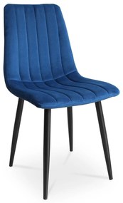 Jedálenská stolička aksamit modrá | jaks
