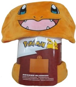 Halantex Detská deka s kapucňou 120x150 cm - Charmander Pokémon