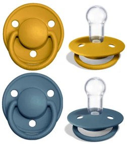 BIBS De Lux cumlíky, silikón 2ks - one size - Mustard Petrol