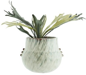 MADAM STOLTZ Keramický obal na kvety Off White 21 cm