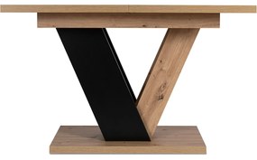 JAKS Jedálenský stôl Clark 120 cm dub artisan čierny