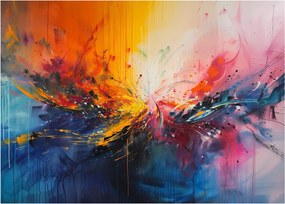 Sklenený obraz - Farebná abstrakcia (70x50 cm)