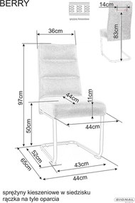 SI Stolička Berry Brego tmavo šedá