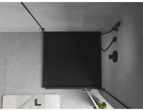 Mexen Flow Slim, štvorcová sprchová vanička 90 x 90 cm, čierna matná, 46S709090