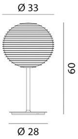 Rotaliana Flow Glass T2 stolná lampa s podstavcom