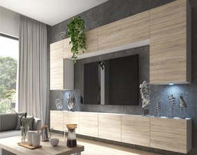 Obývacia stena 300 cm TV/RTV dubová dub sonoma  IMP PRIMO 2/5/W/DS/0/0