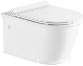 Sapho, GALIA závesná WC misa, Rimless, 37x54,5 cm, biela, PC081
