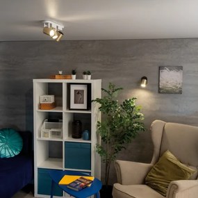 Kanlux 38960 - Nástenné bodové svietidlo LAURIN 1xGU10/10W/230V mosadz/čierna