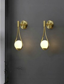 Toolight - sklenená nástenná lampa G9 APP603-1W, zlatá, OSW-08996