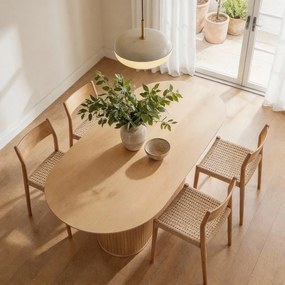 Jedálenský stôl s doskou v dubovom dekore 95x180 cm Nola – Unique Furniture