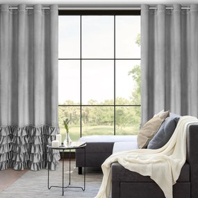 ZATEMŇOVACÍ ZÁVES NA KRÚŽKOCH CARLI 140X250 CM STRIEBORNÁ