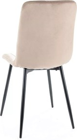 SI Alan Velvet stolička tmavá béžová