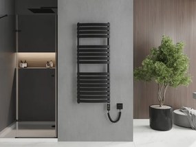Mexen Bachus, elektrické vykurovacie teleso 1200 x 500 mm, 600 W, čierna, W109-1200-500-2600-70
