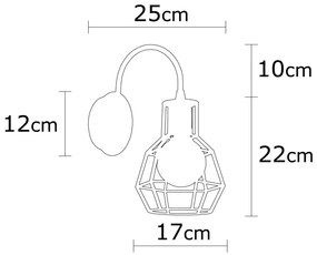 Nástenná lampa Kapadokya čierna