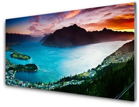 Obraz na akrylátovom skle Polostrov hory príroda 100x50 cm