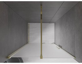 Mexen Velar, posuvné sprchové dvere do otvoru 90 cm, 8mm sklo námraza, zlatá lesklá, 871-090-000-31-50