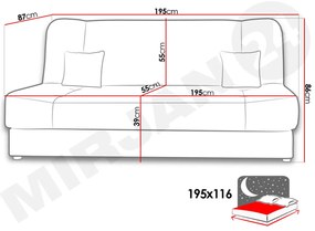 Pohovka Magnus  (sivá + čierna). Vlastná spoľahlivá doprava až k Vám domov. 1122541