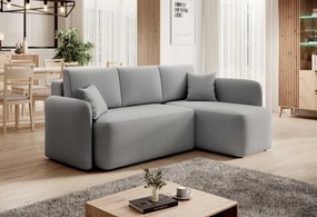 Svetlosivá rohová sedacia súprava HADSON Varianta: Pravý roh