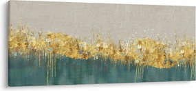 Obraz - Textúra so zlatým dekorom (120x50 cm)