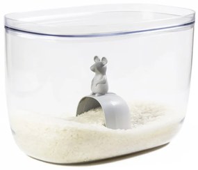 Dóza nielen na rýžu s lopatkou Lucky Mouse Container QL10298-CL-GY