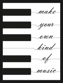 Rámovaný obraz Klávesy klavíra, 30x40 cm%