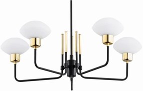 Argon 2128 - Luster na tyči RAVELLO 5xE14/15W/230V čierna/zlatá