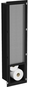 Mexen X-Wall-B, zabudovaný zásobník na toaletný papier, čierna matná, 1975