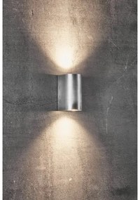 Nordlux - Vonkajšie nástenné svietidlo CANTO 2xGU10/28W/230V IP44 strieborné