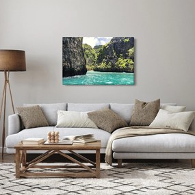 Obraz horskej rieky (90x60 cm)